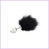 Acél anál plug puha pom-pommal-kis méret. szexbazar.hu 1