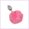 Fém anál plug puha pom-pommal-kis méret. Pink szexbazar.hu 1