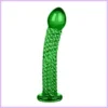 Micah zöld üveg dildó -18cm. szexbazar.hu 1