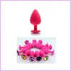 Pink szilikon anál plug csillogó véggel-közepes méret. szexbazar.hu 1