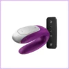 Satisfyer Double Fun - okos, akkus, vízálló, rádiós párvibrátor ,lila. szexbazar.hu 1