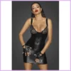 Powerwetlook mini-dress with lace chest and 2-way zipper Méret:S szexbazar.hu 1