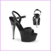 Pleaser CAPTIVA fekete/króm platform szandál. 36-os szexbazar.hu 1